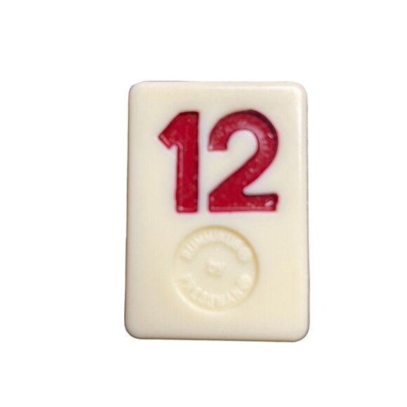 Pressman Rummikub Red 12 Tile Original Replacement Game Piece Smooth Back u - Picture 1 of 2